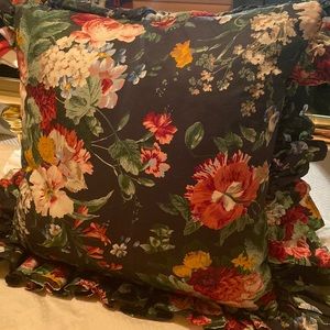 Ralph Lauren rare NEW ruffled sham “Isadora Cosette” and down feather pillow